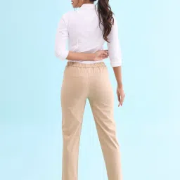 Go Colors! Beige Mid Rise Formal Trousers image 2