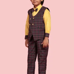 Aj DEZInES Boys Checked Suit Set image 4