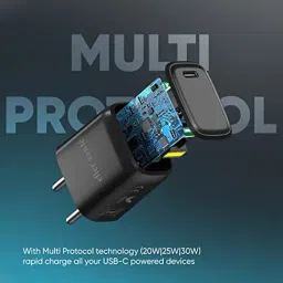 Eller Sante 25W Charger Travel Adapter with Type C Fast Charging (Black) image 2