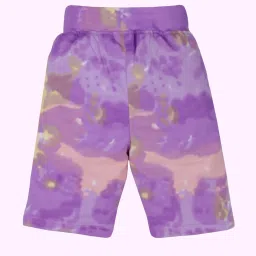 Kiddopanti Lilac, Yellow, Orange & Yellow Girls Knee Length Cycling Shorts Pack Of 2 image 2