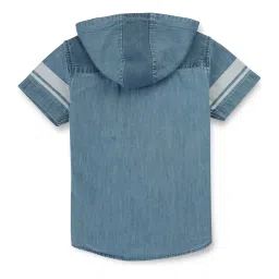 Gini & Jony Kids Blue Solid Shirt image 2