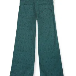 Gini & Jony Girls Green Printed Trousers image 2