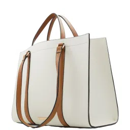 Aldo Beige Solid Large Tote Handbag With Pouch image 2