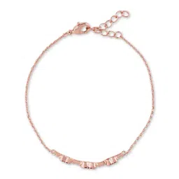 The Real Effect London The Opalia Rose Gold Plated Silver Red Heart Adjustable Bracelet image 5