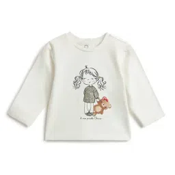 Chicco Girls White Regular Fit Printed T-Shirt-image-17
