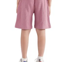 Rare Ones Boys Pink Cotton Solid Shorts image 2