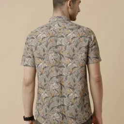 Linen Club Multicolored Linen Contemporary Fit Printed Shirt image 2