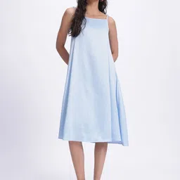 glitchez Breezy Blues Crinkle Effect Sheath Dress image 3