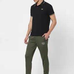 Jack & Jones Green Regular Fit Printed Trackpants image 5
