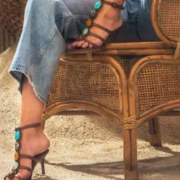 Saint G Women's Tan Ankle Strap Stilettos-picture-43