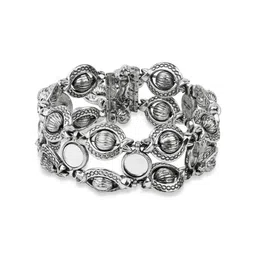 Fida Oxidised Silver Plated Bangle Style Bracelet image 3