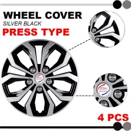 Auto Pearl R12 Press Type With Retention Ring PTA73 Wheel Cover for Maruti Zen 37.2 cm image 4