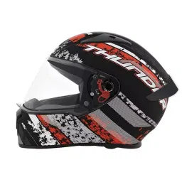 Studds N2 Matt Black Large (580 mm) Full Face Helmet, Thunder D1 Decor image 4
