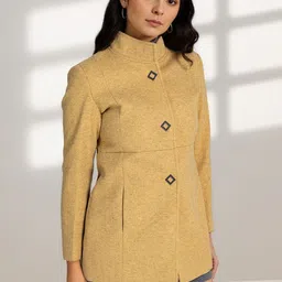 Chemistry Single-Breasted Stand Collar Overcoat image 2