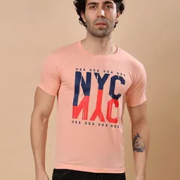 Louis Bayrad Men X-Dry Soft Typography Printed Round Neck T-shirt-picture-39