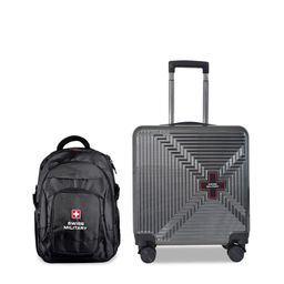 SWISS MILITARY Cross Series Lynx Set Of 2 Hard-Sided Overnighter Trolley Bag & Backpack-picture-16