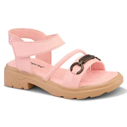 Steprite Velcro Closure Metal Applique Wedges Sandals - Pink image 4