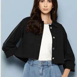 BAESD Women Crop Denim Jacket-picture-13