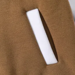 Mark & Mia Full Sleeves Bomber Jacket With Teddy Bear Applique - Brown & White image 5