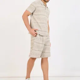 Styli Beige Casual Short Sleeves Printed Co-Ords-picture-21