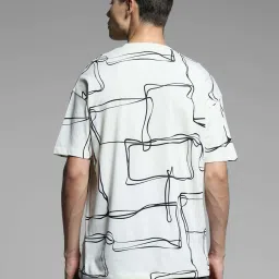 Jack & Jones White Cotton Loose Fit Printed T-Shirt image 2