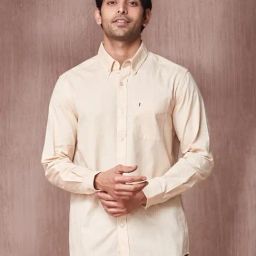 Fabindia Beige Cotton Comfort Fit Shirt-picture-1