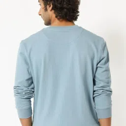 Rare Rabbit Blue Relaxed Fit Colorblock Sweatshirt image 2