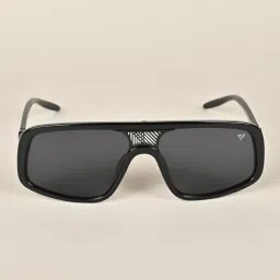 Voyage Black Wayfarer UV Protection Unisex Sunglasses image 2