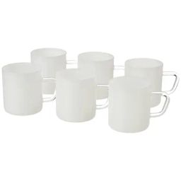Borosil White Glass Tea Cup - Set of 6 (190 ml)-picture-9