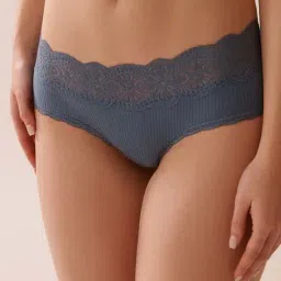 La Vie En Rose Blue Regular Fit Self Pattern Panties-picture-15