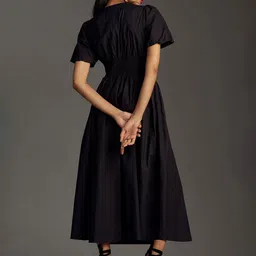 Roadster Solid Calf Length Fit and Flare Dress image 2