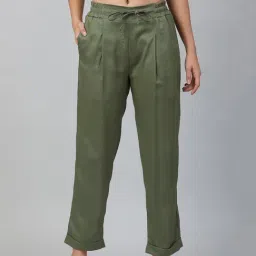 Marie Claire Green Mid Rise Regular Fit Trousers-image-15