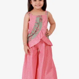 TWISHA Kids Pink & Green Cotton Printed Top Set-picture-12