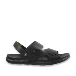 Mochi Men's Black Back Strap Sandals image 2