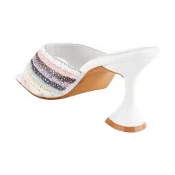 The White Pole Women's White Casual Sandals image 5