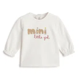 Chicco Girls White Regular Fit Emroidered T-Shirt-image-75