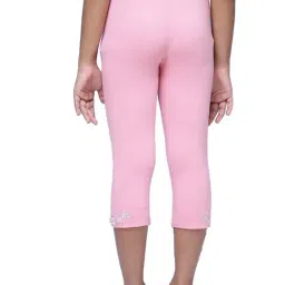 BIBA Girls Pink Solid Capri image 2