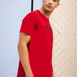 Vimal Jonney Red Loose Fit Graphic T-Shirt image 3