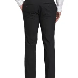 Park Avenue Black Super Slim Fit Texture Trousers image 2