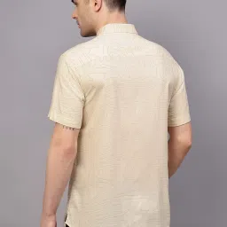 Cantabil Cream Regular Fit Printed Shirt image 2