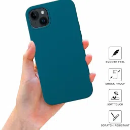 Sprig Liquid Silicone Back Cover for APPLE iPhone 14 (Blue) image 2