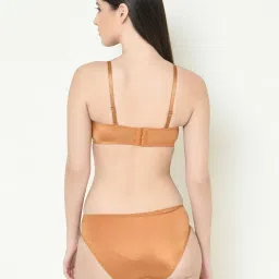 Da Intimo Mustard Lace Overlay Bralette Lingerie Set image 2