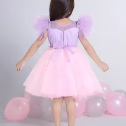 Ministitch Girls Lilac Regular Fit Sequence Party Dress image 2