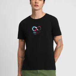 Forever 21 Black Regular Fit Graphic Print Crew T-Shirt-picture-20