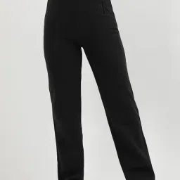 CALVIN KLEIN JEANS Black Flare Fit Logo Mid Rise Trackpant-image-81