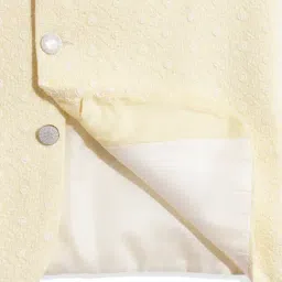 Charchit Boys Yellow Cotton Embroidered Jacket image 4