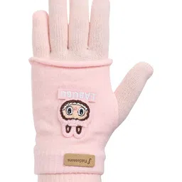 FabSeasons Girls Patterned Acrylic Winter Gloves image 3