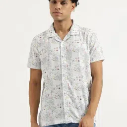 United Colors Of Benetton White Regular Fit Floral Print Shirt-picture-41