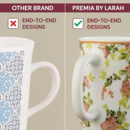 Larah by Borosil White Opalware Amora Tea/Coffee Cup & Saucer Set image 5