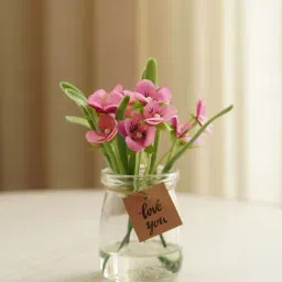 Pure Home and Living Pink Plastic Potted Plants-image-78